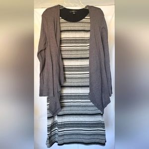 Dress with attatched cardigan